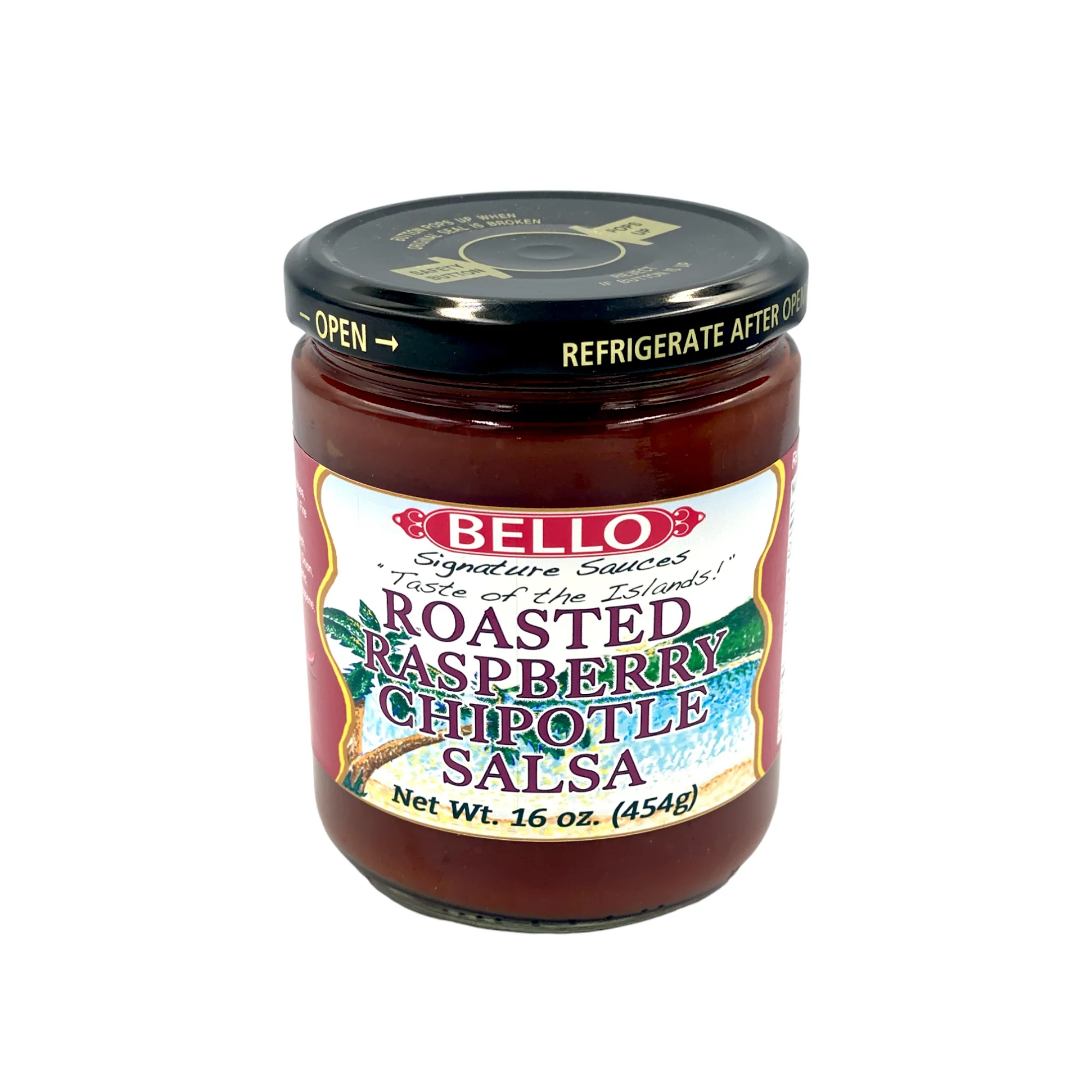 Bello Roasted Raspberry Chipotle Salsa 16 Oz - Image 2
