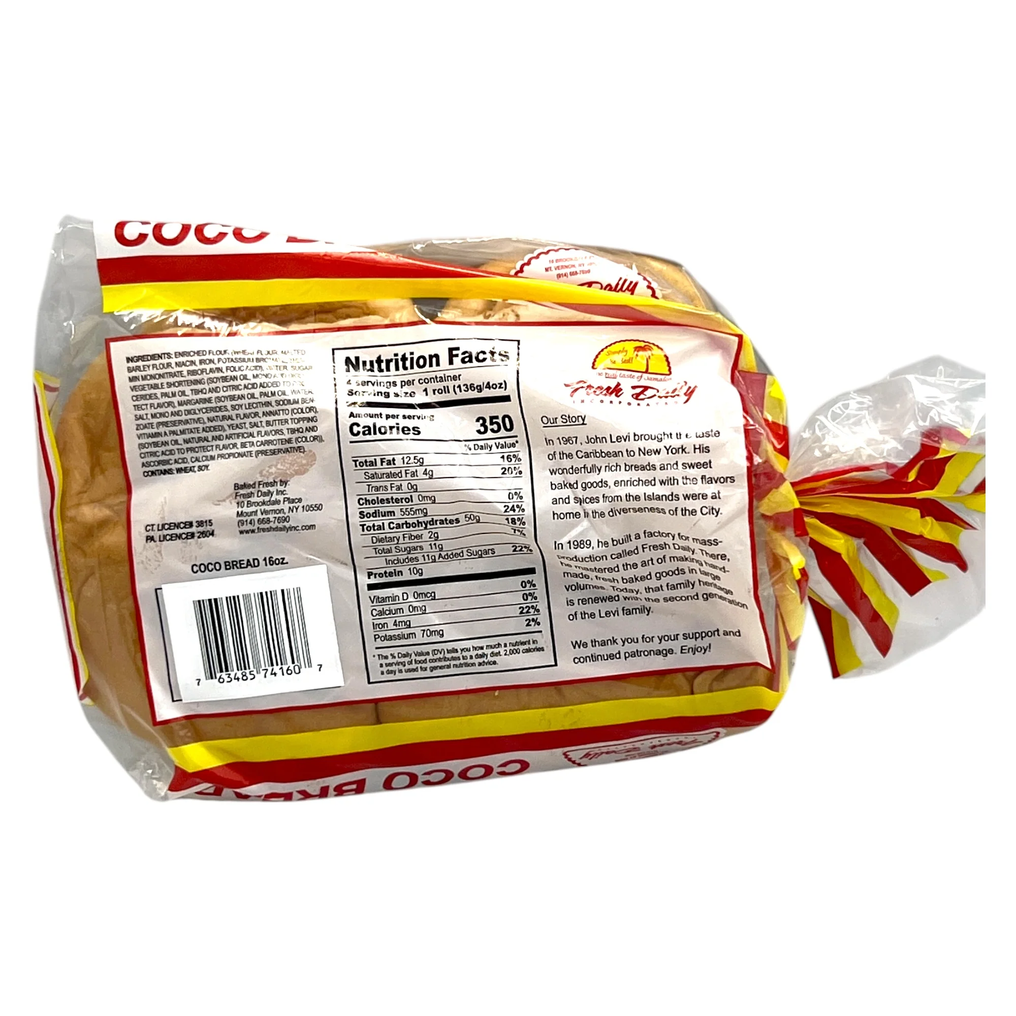 Fresh Daily Coco Bread (4 Pack) 16 Oz - Image 2