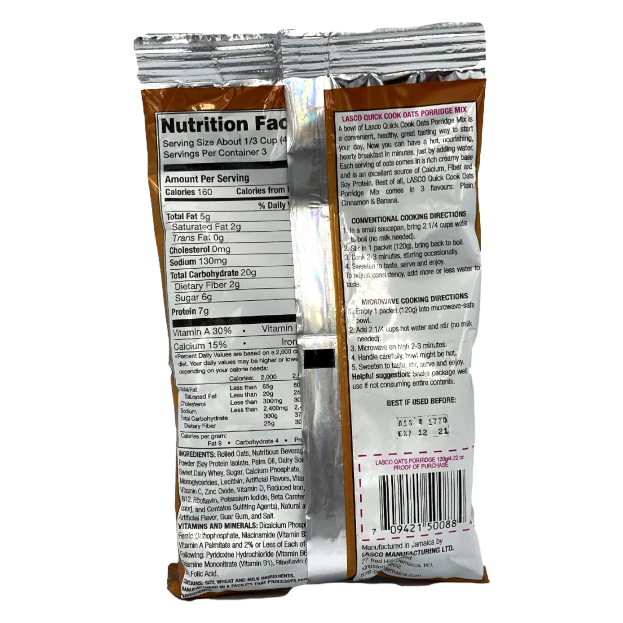 Lasco Oats Porridge Mix With Cinnamon 4.22 Oz - Image 2