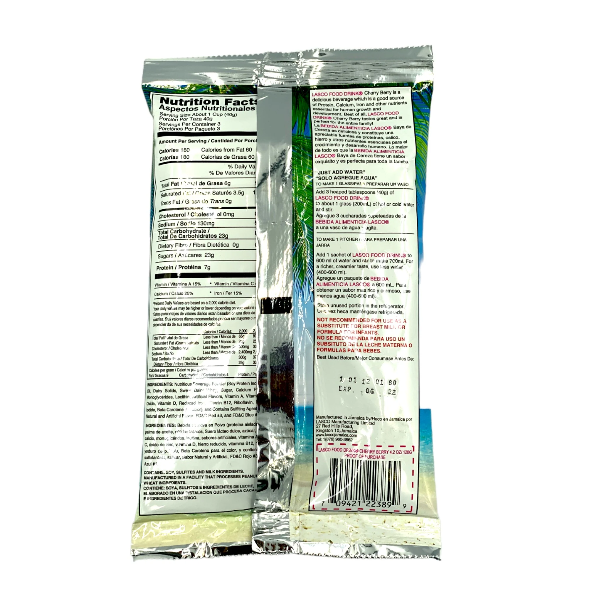 Lasco Cherry Berry Food Drink Mix 4.2 Oz (120 G). - Image 2