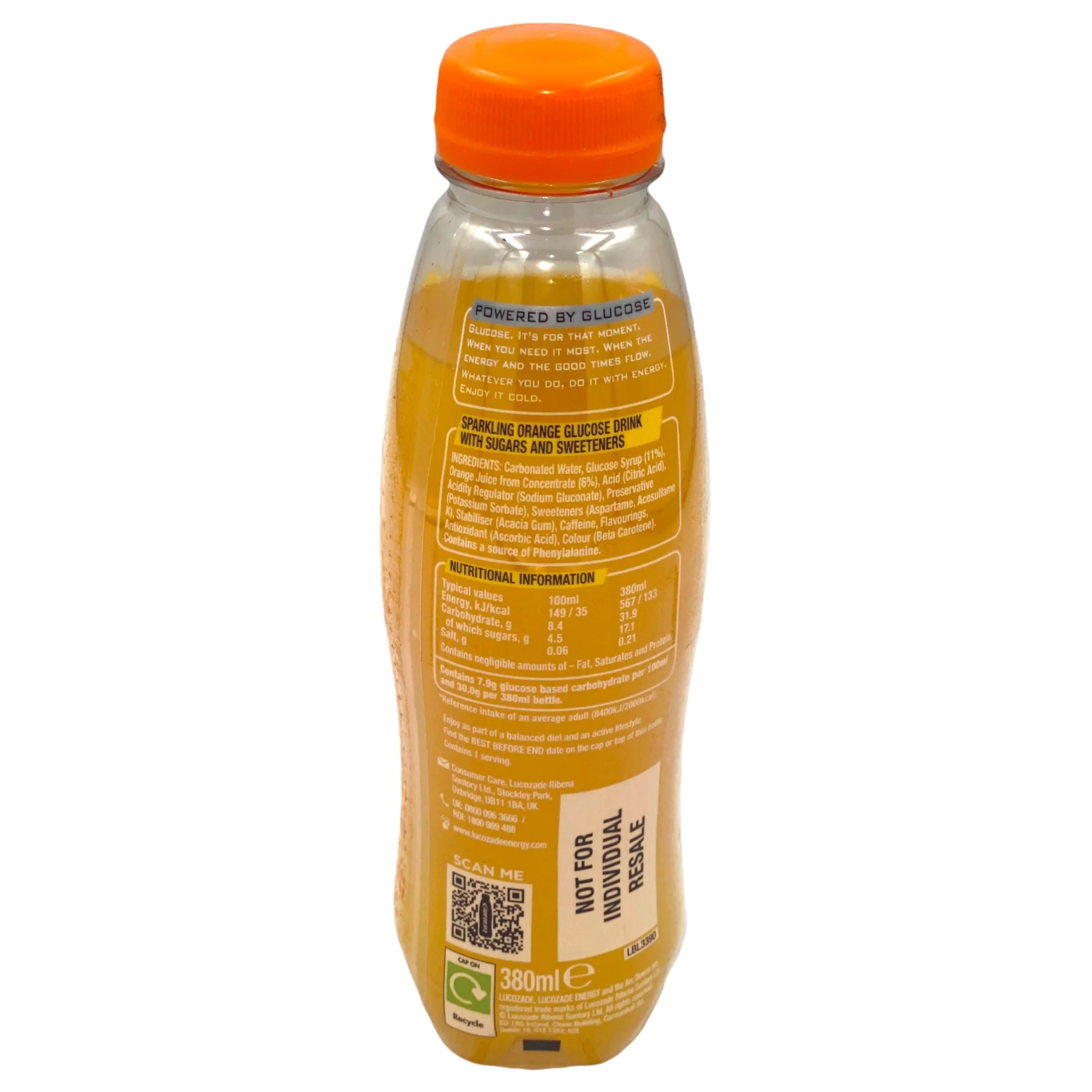Lucozade Energy 380 Ml (12.8 Oz) - Image 3