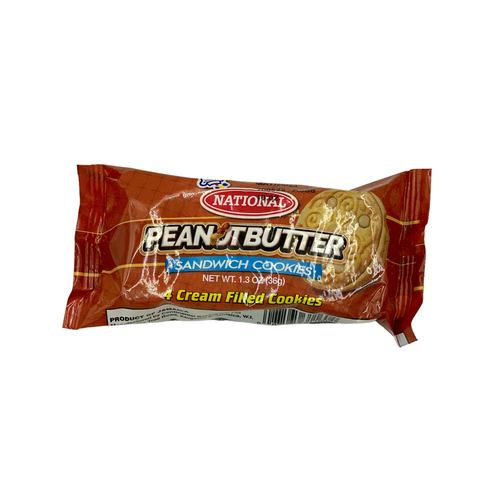 National Peanut Butter Sandwich Cookies (4 In A Pack) 1.3 Oz (36 G)