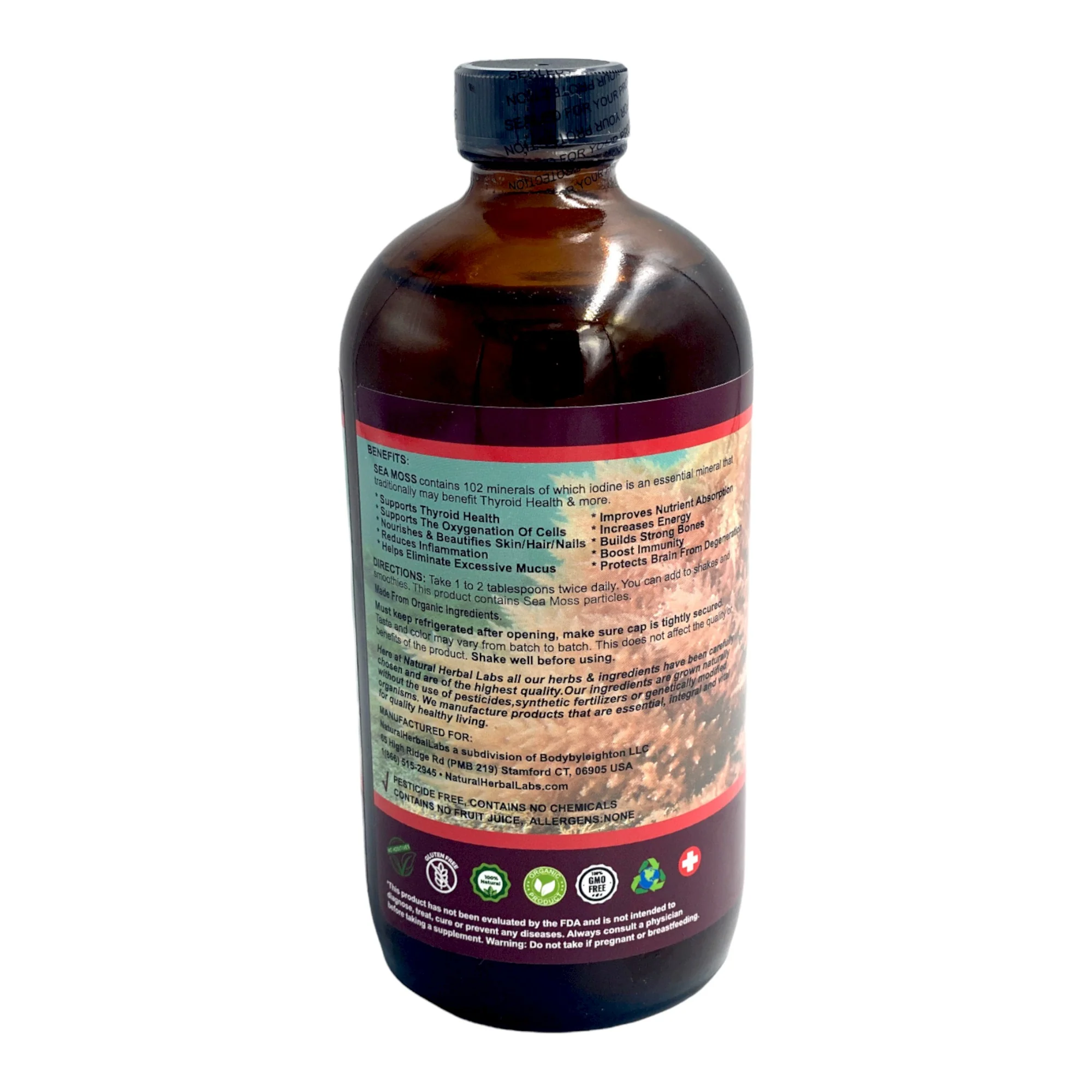Natural Herbal Labs Liquid Sea Moss 16 Oz - Image 2