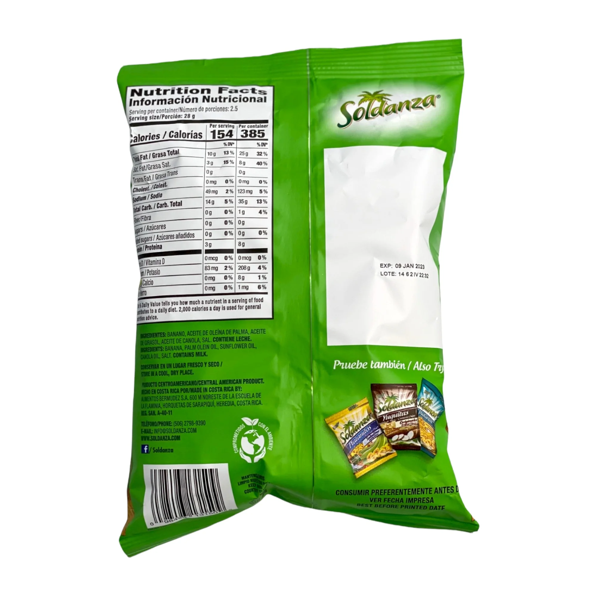 Soldanza Banana Chips 2.5 Oz (71 G) - Image 2